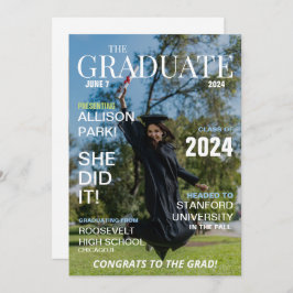 Modernes Magazine Foto Abschluss Ankündigung