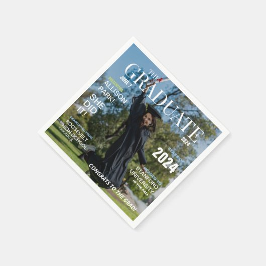 Modernes Magazine Foto Abschluss Serviette (Ecke)