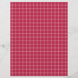 Modernes Magenta Geometric Grid Scrapbook Paper