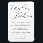 Modernes Magnet für Hochzeitsfeiern<br><div class="desc">Minimalistisch modernes Design mit schöner Kalligraphie-Schrift! Suchen Sie nach der passenden RSVP-Karte in derselben Sammlung!</div>