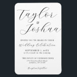 Modernes Magnet für Hochzeitsfeiern<br><div class="desc">Minimalistisch modernes Design mit schöner Kalligraphie-Schrift! Suchen Sie nach der passenden RSVP-Karte in derselben Sammlung!</div>