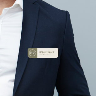Modernes Magnetisches Firmenlogo Mitarbeiternamens Namensschild
