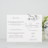 Modernes Magnolia-Programm für Schwarz-weiße Hochz (Stehend Vorderseite)