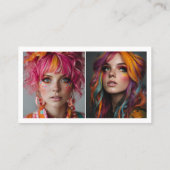 Modernes Make-up 3 Foto Social Media-Logo qr Visitenkarte (Rückseite)