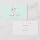 Modernes Make-up und Friseur EyeLash & Lips Beauty Visitenkarte (Vorne/Hinten)