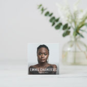 Modernes Makeup-Artist-Foto Quadratische Visitenkarte (Stehend Vorderseite)