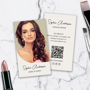 Modernes Makeup-Artist-Foto Visitenkarte