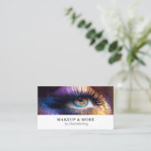 Modernes, Makeup-Foto Visitenkarte (Stehend Vorderseite)