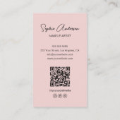 Modernes Makeup-Foto Visitenkarte (Rückseite)