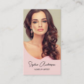 Modernes Makeup-Foto Visitenkarte (Vorderseite)