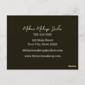 Modernes Makeup Studio & QR Code Postkarte (Rückseite)
