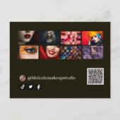 Modernes Makeup Studio & QR Code Postkarte (Vorderseite)