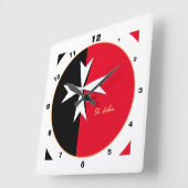 Modernes Malteserkreuz, Maltas Flag Zuhause /desig Quadratische Wanduhr (Winkel)