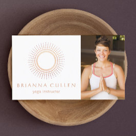 Modernes Mandala Circle Logo-Foto für Yoga Instruc Visitenkarte