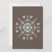 Modernes Mandala Hand Drawn Boho Art Brautparty Einladung (Rückseite)