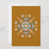 Modernes Mandala Hand Drawn Boho Art Brautparty Einladung (Rückseite)