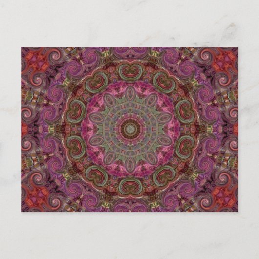 Modernes Mandala Muster Postkarte (Vorderseite)