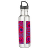 MODERNES MANDALA ROSE FARBE PINK EDELSTAHLFLASCHE (Rückseite)