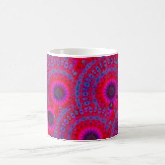 MODERNES MANDALA ROSE FARBE PINK KAFFEETASSE (Mittel)
