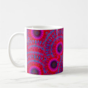 MODERNES MANDALA ROSE FARBE PINK KAFFEETASSE