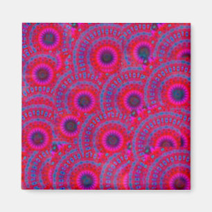MODERNES MANDALA ROSE FARBE PINK MAGNET