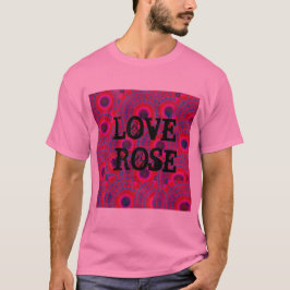MODERNES MANDALA ROSE FARBE PINK T-Shirt
