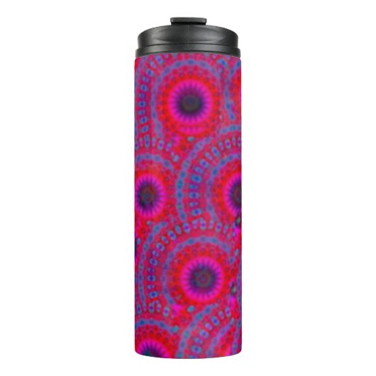 MODERNES MANDALA ROSE FARBE PINK THERMOSBECHER (Vorderseite)