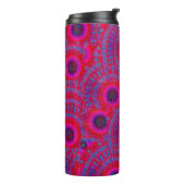 MODERNES MANDALA ROSE FARBE PINK THERMOSBECHER (Nach links gedreht)