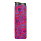 MODERNES MANDALA ROSE FARBE PINK THERMOSBECHER (Nach rechts gedreht)