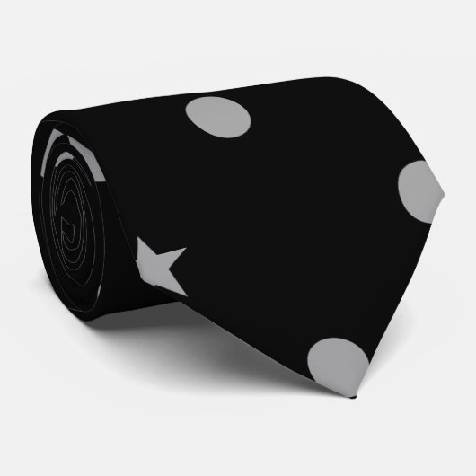 Modernes Männergrau & Polka Krawatte (Gerollt)