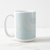 Modernes Marble Blue Gold Glitzer Hintergrund Kaffeetasse (Links)
