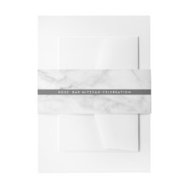 MODERNES MARBLE Muster, einfach grau, weiß Einladungsbanderole