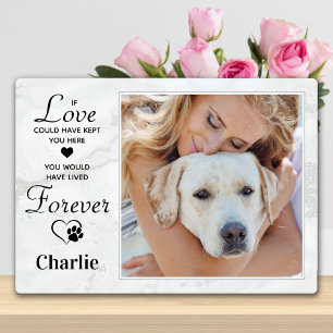 Modernes Marbour Custom Foto Dog Pet Memorial Fotoplatte