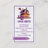 Modernes Marbour House Reinigungsservice-Logo Visitenkarte (Rückseite)