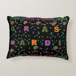 Modernes Mardi Gras Muster Dekokissen