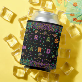 Modernes Mardi Gras Muster Dosenkühler