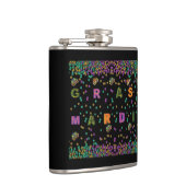 Modernes Mardi Gras Muster Flachmann (Rechts)