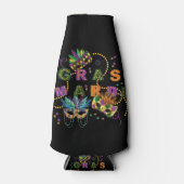 Modernes Mardi Gras Muster Flaschenkühler (Vorderseite)