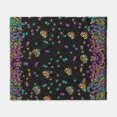 Modernes Mardi Gras Muster Fleecedecke (Vorderseite (Horizontal))