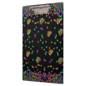 Modernes Mardi Gras Muster Klemmbrett (Links)