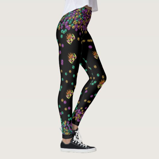 Modernes Mardi Gras Muster Leggings (Rechts)