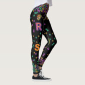 Modernes Mardi Gras Muster Leggings (Rechts)
