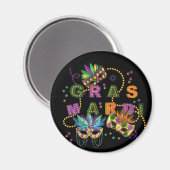 Modernes Mardi Gras Muster Magnet (Vorderseite/Rückseite)