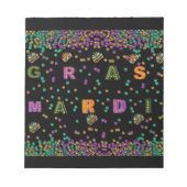 Modernes Mardi Gras Muster Notizblock (Vorderseite)