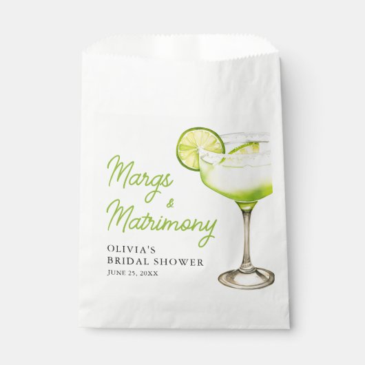 Modernes Margs & Matrimons Cocktail Brautparty Geschenktütchen (Vorderseite)