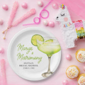 Modernes Margs & Matrimons Cocktail Brautparty Pappteller (Party)