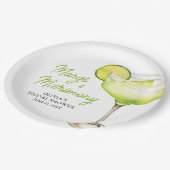 Modernes Margs & Matrimons Cocktail Brautparty Pappteller (Schrägansicht)