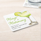 Modernes Margs & Matrimons Cocktail Brautparty Rechteckiger Pappuntersetzer (angewinkelt)