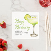 Modernes Margs & Matrimons Cocktail Brautparty Serviette (Beispiel)