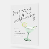 Modernes Margs Matrimony Cocktail Brautparty Acrylschild (Winkel)